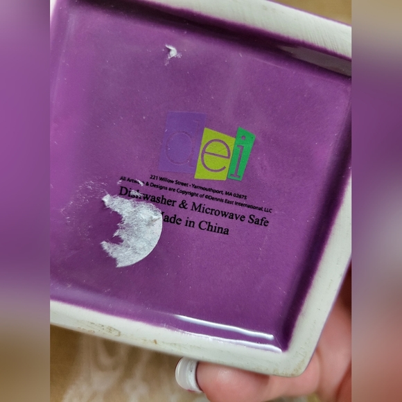 Ceramic Milk creamer carton eggplant color vintage new old stock - Picture 2 of 6